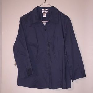 Gray Button Down Blouse